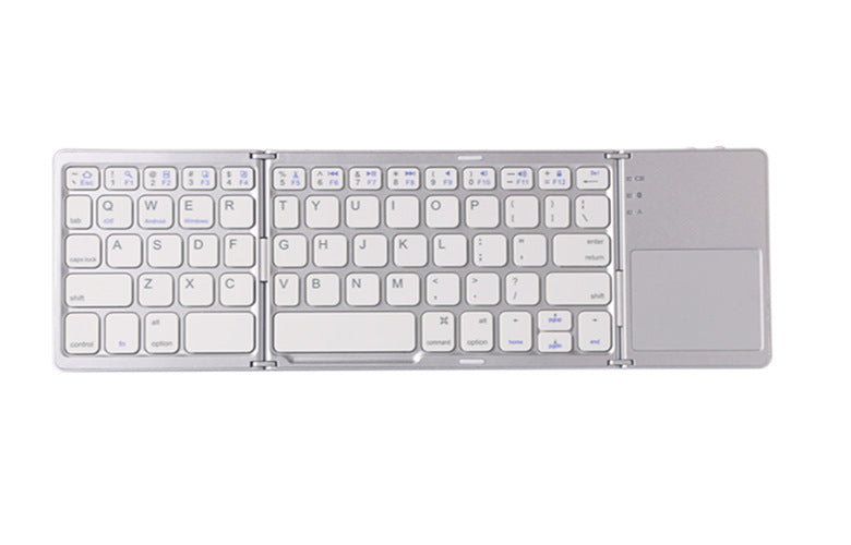Faltbares ultradünnes kabelloses Touch Keyboard für Mobiltelefone und Tablets