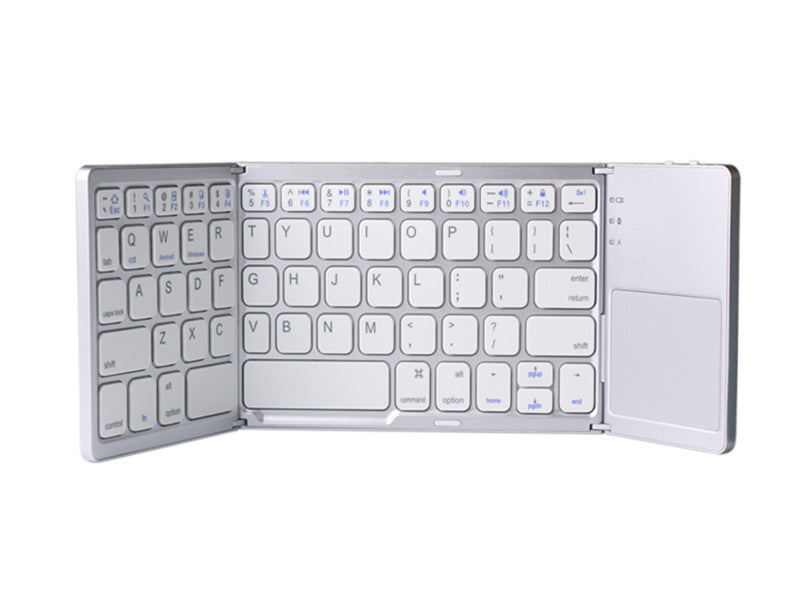 Faltbares ultradünnes kabelloses Touch Keyboard für Mobiltelefone und Tablets