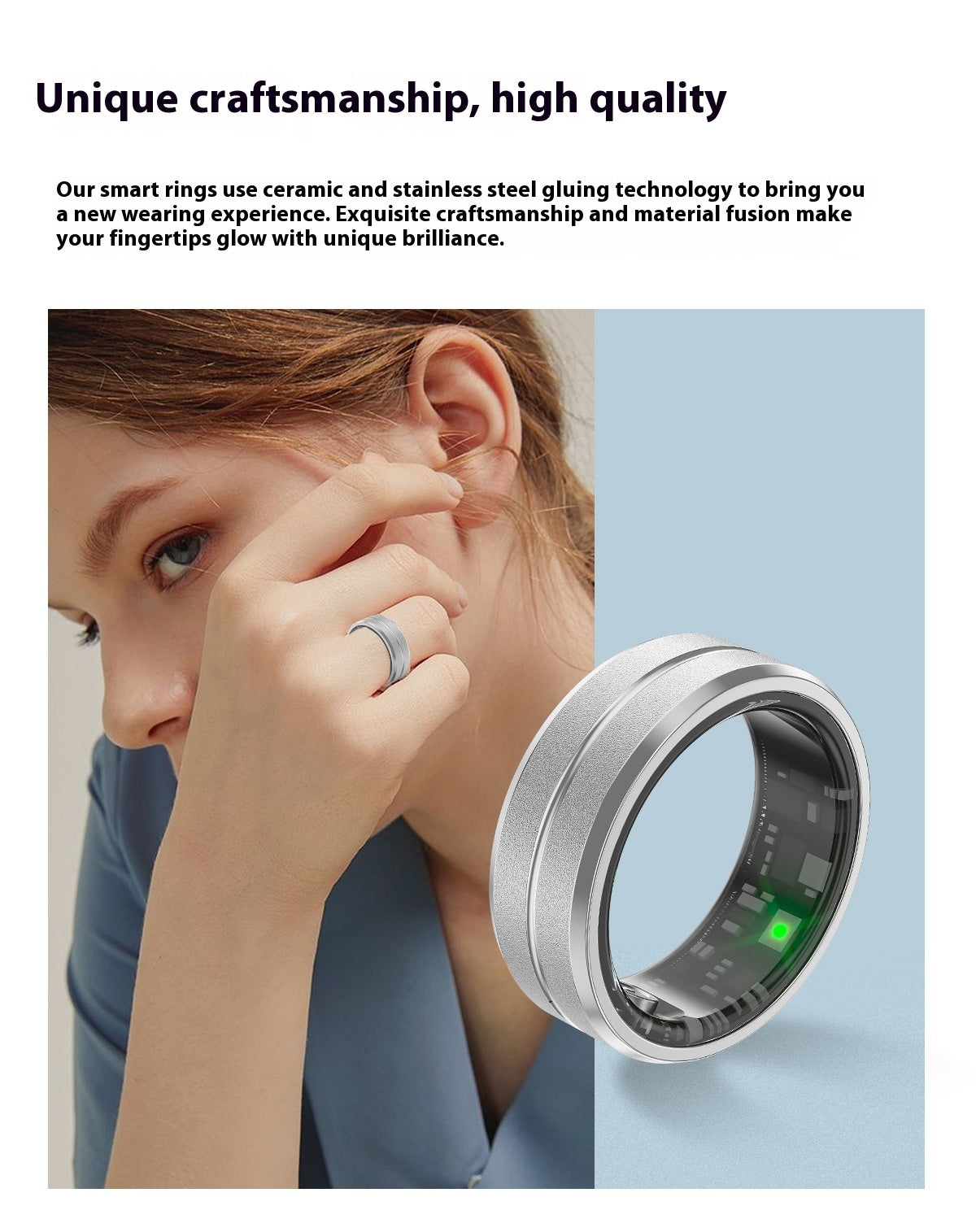 Smart Ring für Herren und Damen – Herzfrequenz- und Blutsauerstoffmessung u.v.m